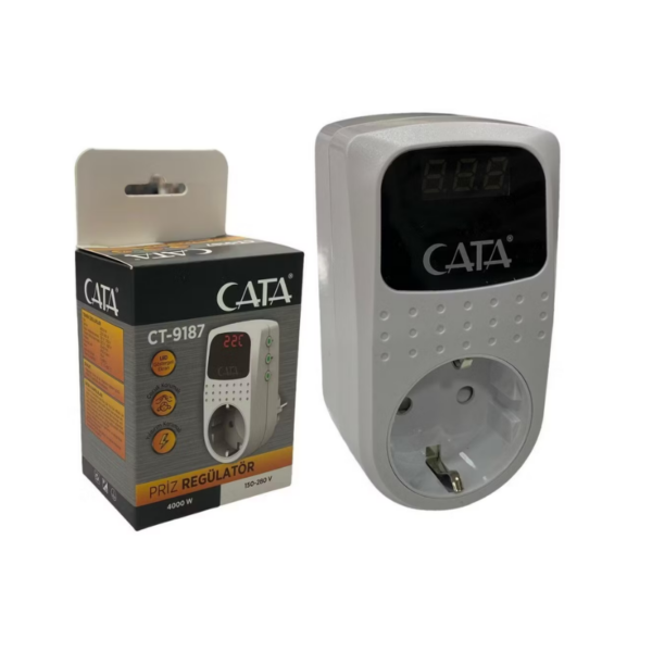 Cata CT-9187 Dijital Akım Korumalı Priz – 16A