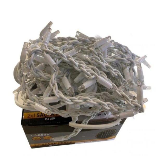 Cata CT-8503 2×1 m Eklenebilir Yılbaşı Saçak LED Perde Süsleme – Beyaz Işık