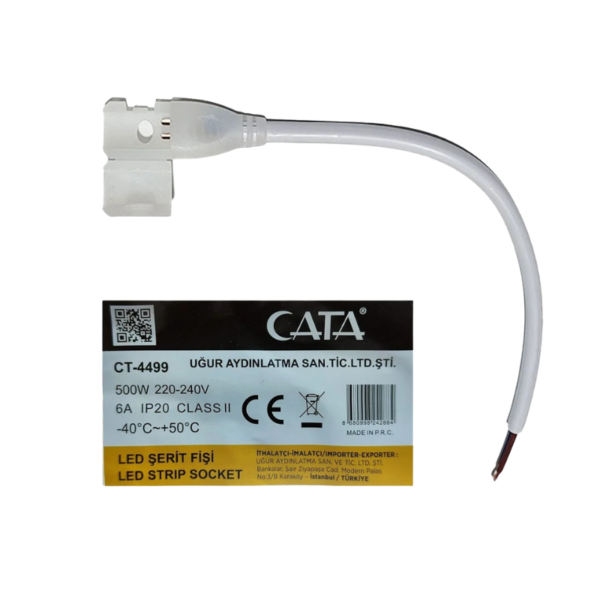 Cata CT-4499 220V Şerit LED Soketi – Pratik Bağlantı Aparatı