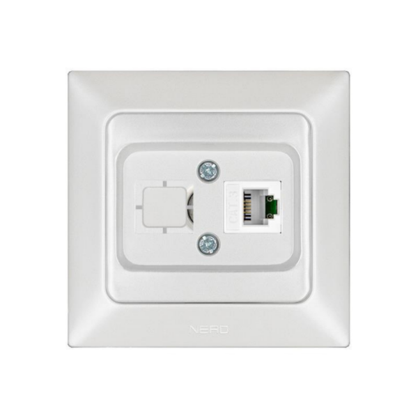 Beyaz Tekli Data Prizi – CAT (RJ45 Uyumlu)