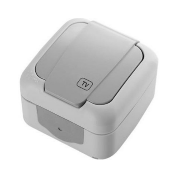 Viko Palmiye Sıva Üstü Nemliyer Kapaklı Topraklı Priz