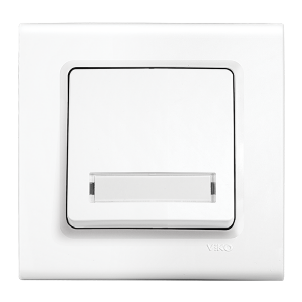 Viko Linnera Işıklı Etiketli Zil Anahtarı – Beyaz