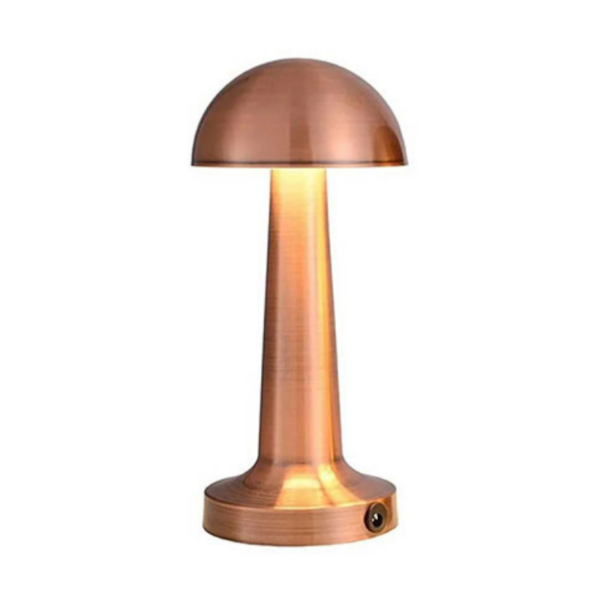 Cata Şarjlı LED Mantar Masa Lambası – Bronz, 25 cm